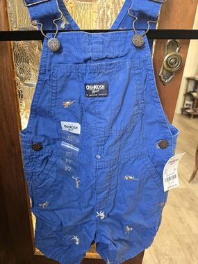 OshKosh B'gosh Royal Blue Embroidered Toddler Overalls (3T)